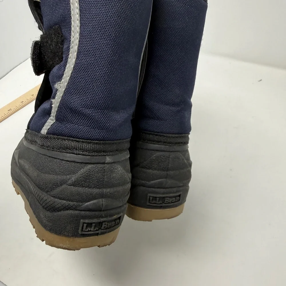 LL Bean Toddler Snow Boots Navy Blue Black Waterproof Winter 244950 Size 8